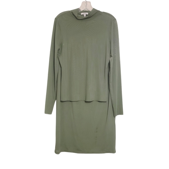 AFRM Los Angeles | Women's Long Sleeve Two Piece Green Skirt Set (Size Large/XL) - Picture 1 of 16
